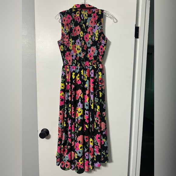 Kate Spade Vibrant Floral Tank Midi Dress Womens Xtra Small - Picture 2 of 10